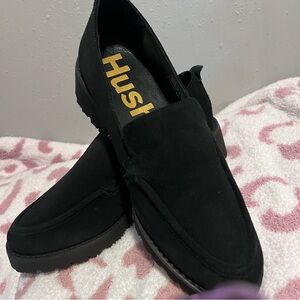Hush Puppies chunky suede Lucy Loafers Women’s size 10 W